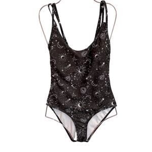 No Boundaries Juniors' Celestial One-Piece Swimsuit‎ Multi-Strap Size S
